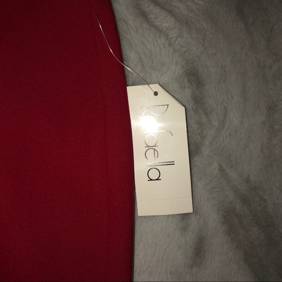 *NWT* Rafaella Skirt Red Straight High Waist - Picture 8 of 12